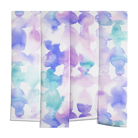 Jacqueline Maldonado Dye Ovals Pink Turquoise Wall Mural