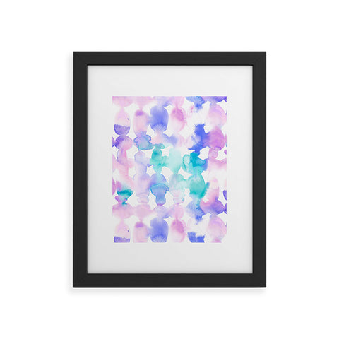 Jacqueline Maldonado Dye Ovals Pink Turquoise Framed Art Print
