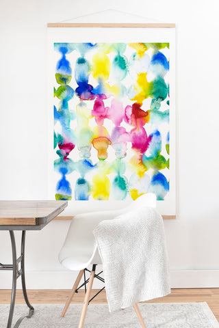 Jacqueline Maldonado Dye Ovals Vibrant Art Print And Hanger