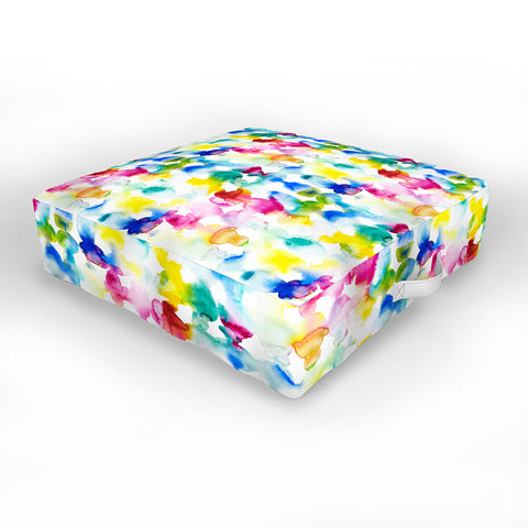 Jacqueline Maldonado Dye Ovals Vibrant Outdoor Floor Cushion