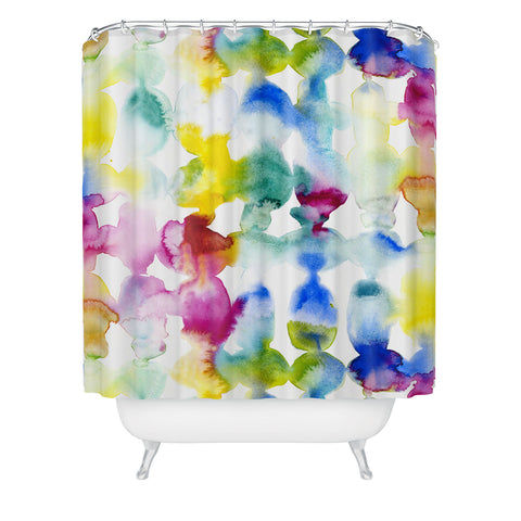 Jacqueline Maldonado Dye Ovals Vibrant Shower Curtain