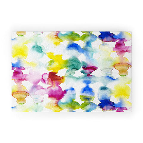 Jacqueline Maldonado Dye Ovals Vibrant Welcome Mat