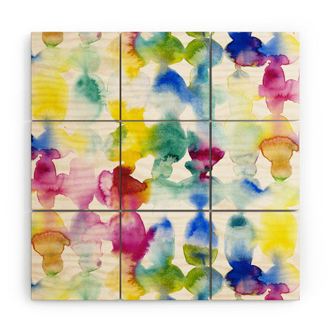 Jacqueline Maldonado Dye Ovals Vibrant Wood Wall Mural