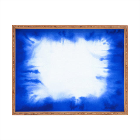 Jacqueline Maldonado Edge Dye Blue Rectangular Tray