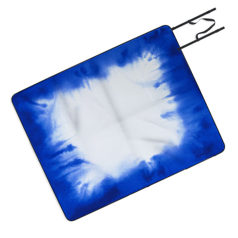 Jacqueline Maldonado Edge Dye Blue Picnic Blanket