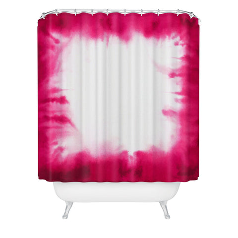 Jacqueline Maldonado Edge Dye Fuchsia Shower Curtain
