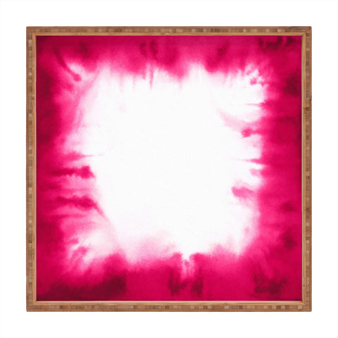 Jacqueline Maldonado Edge Dye Fuchsia Square Tray