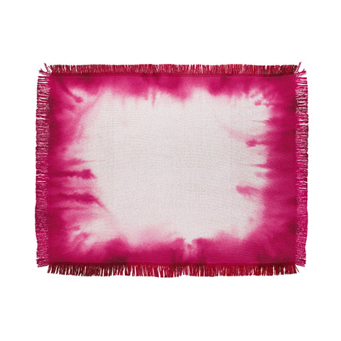 Jacqueline Maldonado Edge Dye Fuchsia Throw Blanket