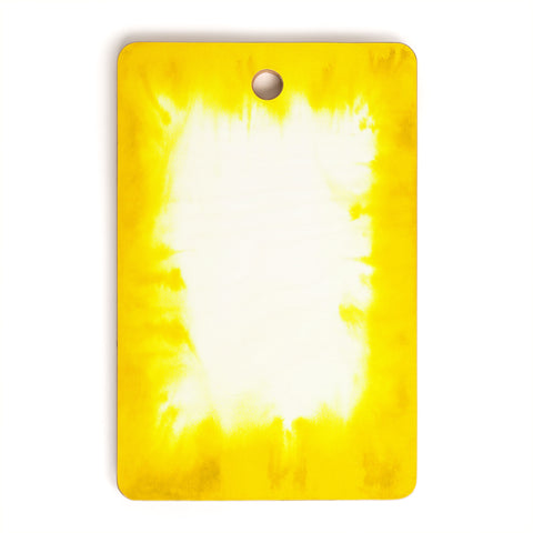 Jacqueline Maldonado Edge Dye Yellow Cutting Board Rectangle
