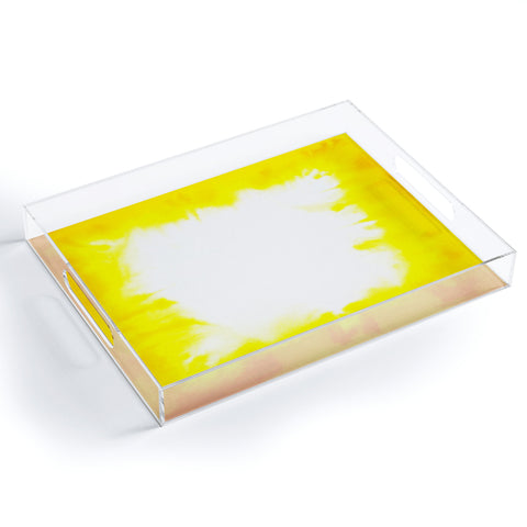 Jacqueline Maldonado Edge Dye Yellow Acrylic Tray