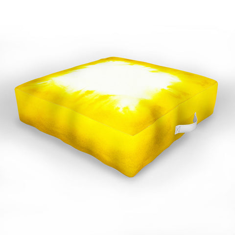 Jacqueline Maldonado Edge Dye Yellow Outdoor Floor Cushion