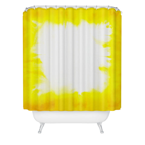 Jacqueline Maldonado Edge Dye Yellow Shower Curtain
