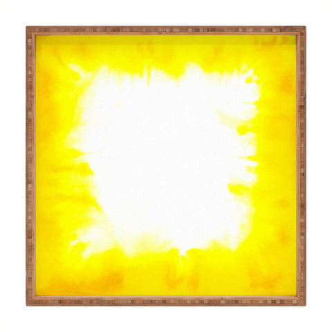Jacqueline Maldonado Edge Dye Yellow Square Tray