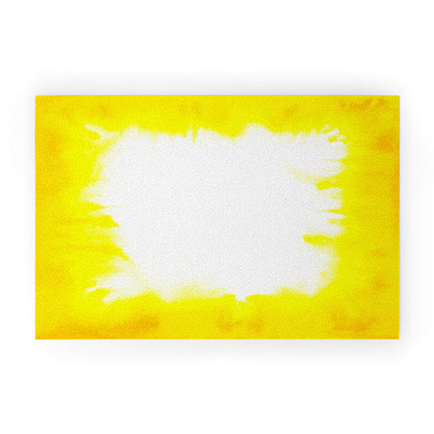Jacqueline Maldonado Edge Dye Yellow Welcome Mat