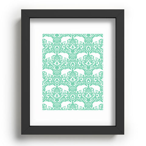 Jacqueline Maldonado Elephant Damask Hemlock Recessed Framing Rectangle