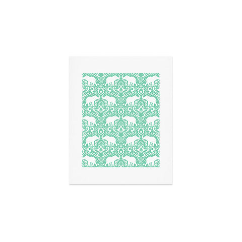 Jacqueline Maldonado Elephant Damask Hemlock Art Print