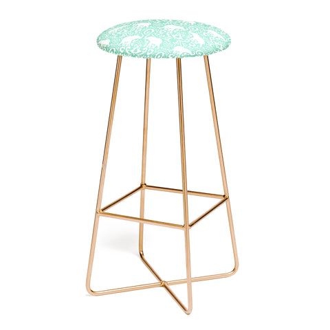 Jacqueline Maldonado Elephant Damask Hemlock Bar Stool