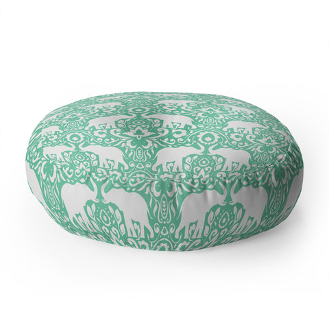 Jacqueline Maldonado Elephant Damask Hemlock Floor Pillow Round
