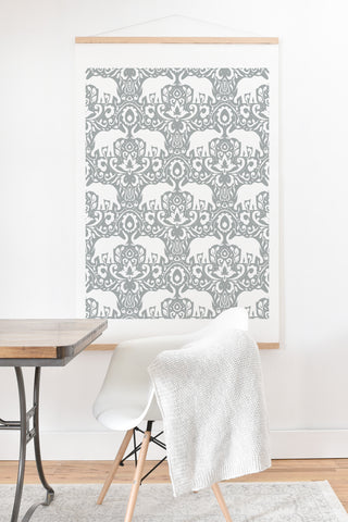 Jacqueline Maldonado Elephant Damask Paloma Art Print And Hanger