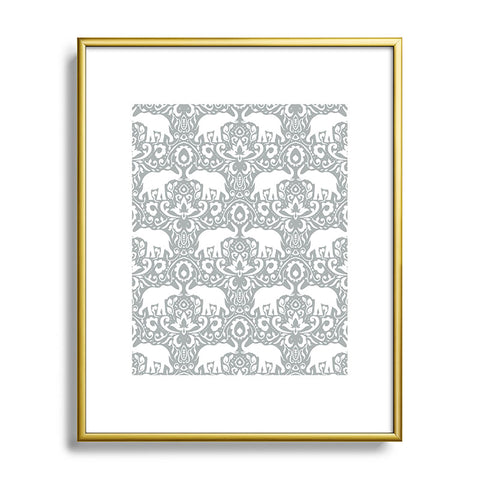 Jacqueline Maldonado Elephant Damask Paloma Metal Framed Art Print