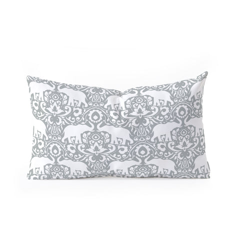 Jacqueline Maldonado Elephant Damask Paloma Oblong Throw Pillow