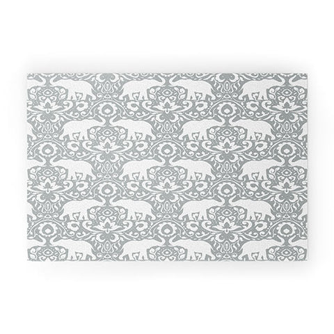 Jacqueline Maldonado Elephant Damask Paloma Welcome Mat