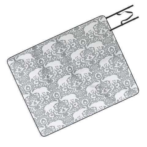Jacqueline Maldonado Elephant Damask Paloma Picnic Blanket