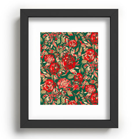 Jacqueline Maldonado Farmhouse Floral Christmas Recessed Framing Rectangle