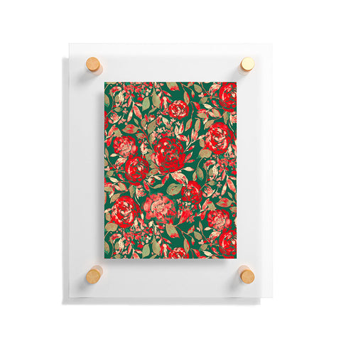 Jacqueline Maldonado Farmhouse Floral Christmas Floating Acrylic Print