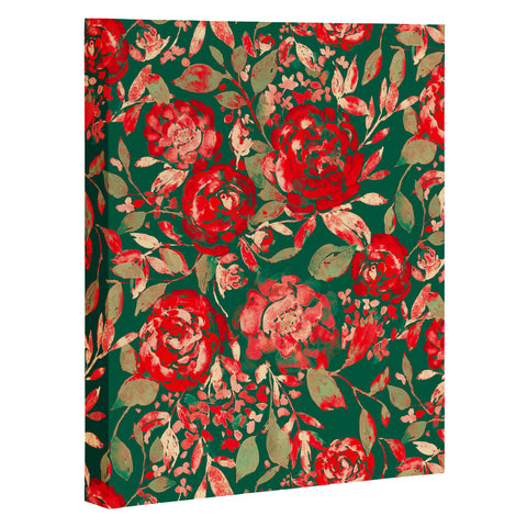 Jacqueline Maldonado Farmhouse Floral Christmas Art Canvas