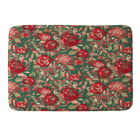 Jacqueline Maldonado Farmhouse Floral Christmas Memory Foam Bath Mat