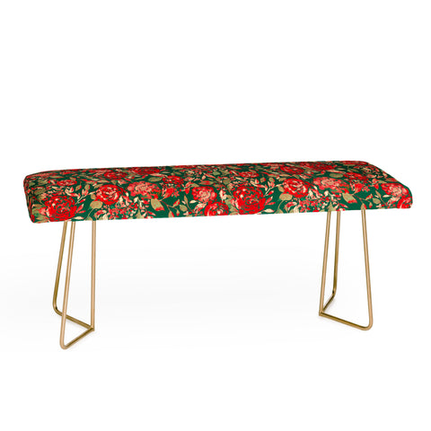 Jacqueline Maldonado Farmhouse Floral Christmas Bench