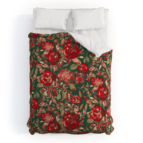 Jacqueline Maldonado Farmhouse Floral Christmas Comforter