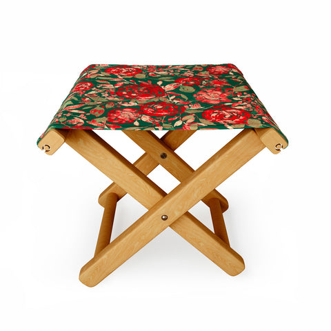 Jacqueline Maldonado Farmhouse Floral Christmas Folding Stool