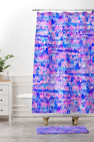 Jacqueline Maldonado Fervor Pink Shower Curtain And Mat