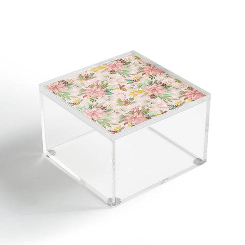 Jacqueline Maldonado Festive Floral Blush Pink Acrylic Box
