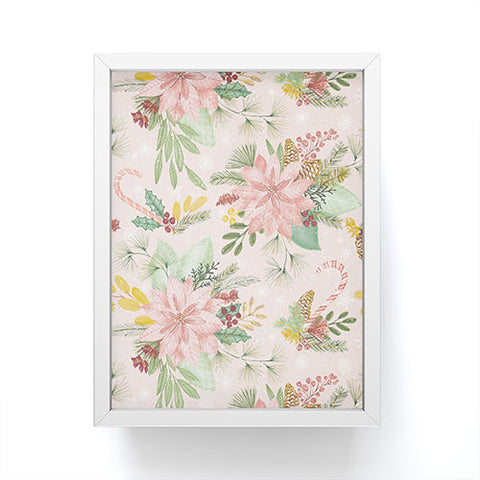 Jacqueline Maldonado Festive Floral Blush Pink Framed Mini Art Print