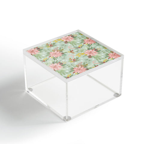 Jacqueline Maldonado Festive Floral Green Acrylic Box