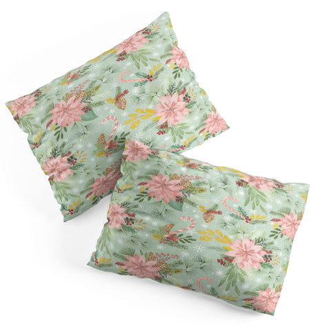 Jacqueline Maldonado Festive Floral Green Pillow Shams
