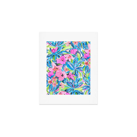 Jacqueline Maldonado Flaunting Floral Aqua Art Print