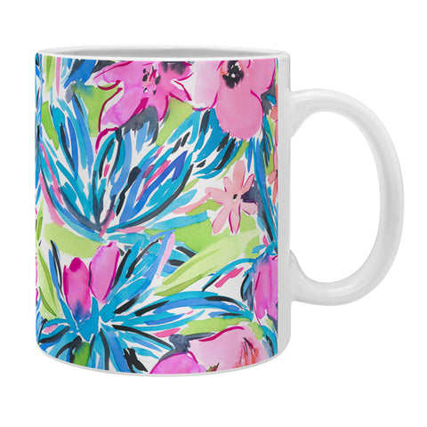 Jacqueline Maldonado Flaunting Floral Aqua Coffee Mug