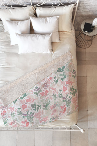 Jacqueline Maldonado Flirt Pale Green Fleece Throw Blanket