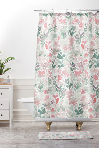 Jacqueline Maldonado Flirt Pale Green Shower Curtain And Mat