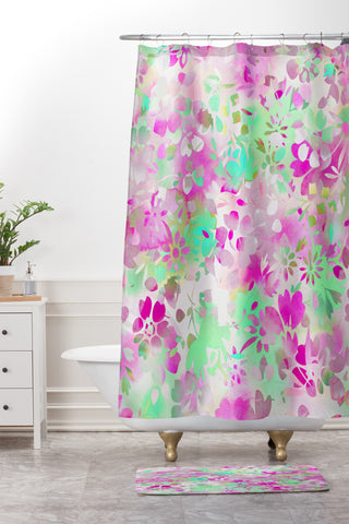 Jacqueline Maldonado Floral Spirit 4 Shower Curtain And Mat