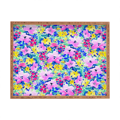 Jacqueline Maldonado Floreale Blue Rectangular Tray