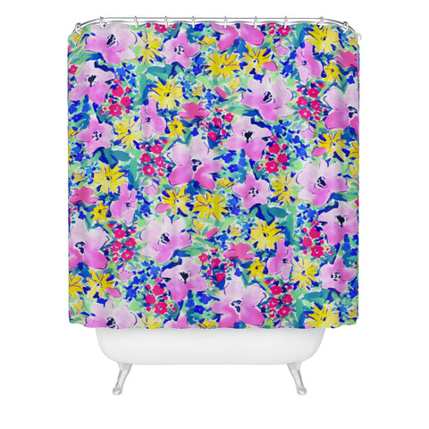 Jacqueline Maldonado Floreale Blue Shower Curtain