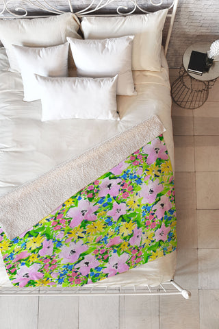 Jacqueline Maldonado Floreale Fleece Throw Blanket