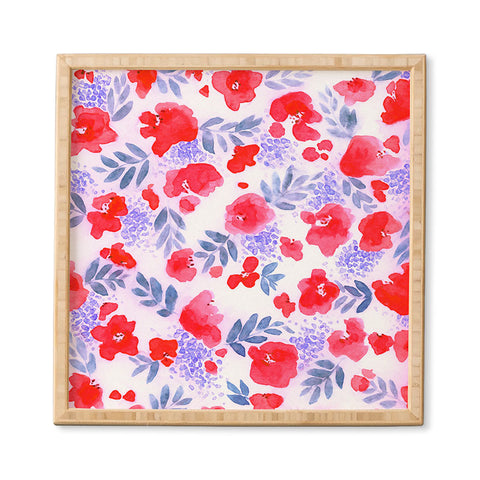 Jacqueline Maldonado Floret Red Framed Wall Art