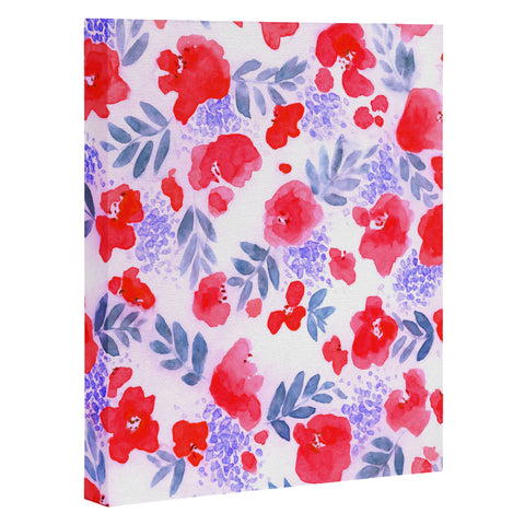 Jacqueline Maldonado Floret Red Art Canvas