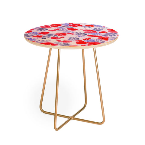 Jacqueline Maldonado Floret Red Round Side Table